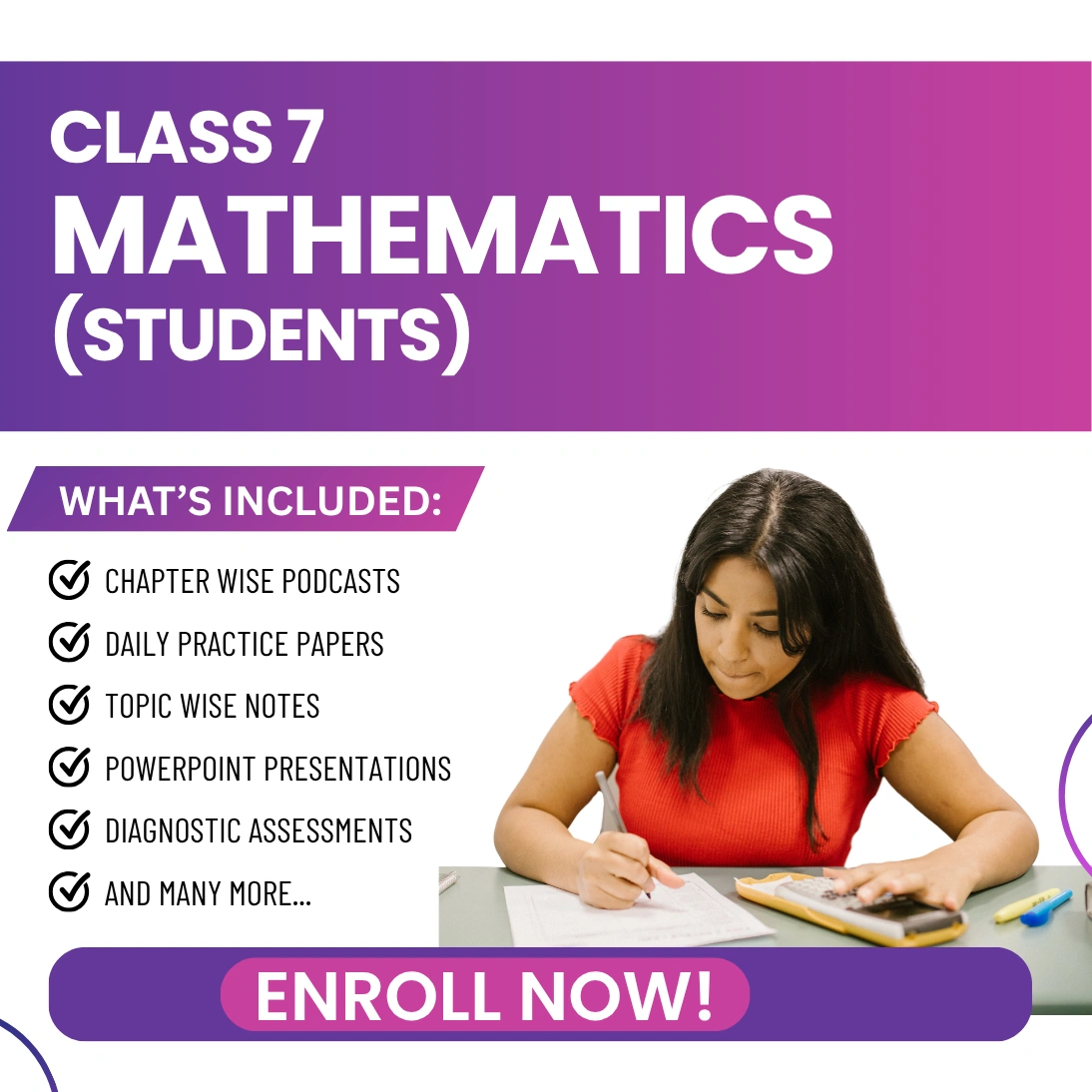 Class VII Mathematics (Students) Aligned with Old NCERT Textbooks